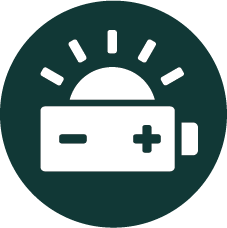 Drives af solcelle med tilknyttet batteri