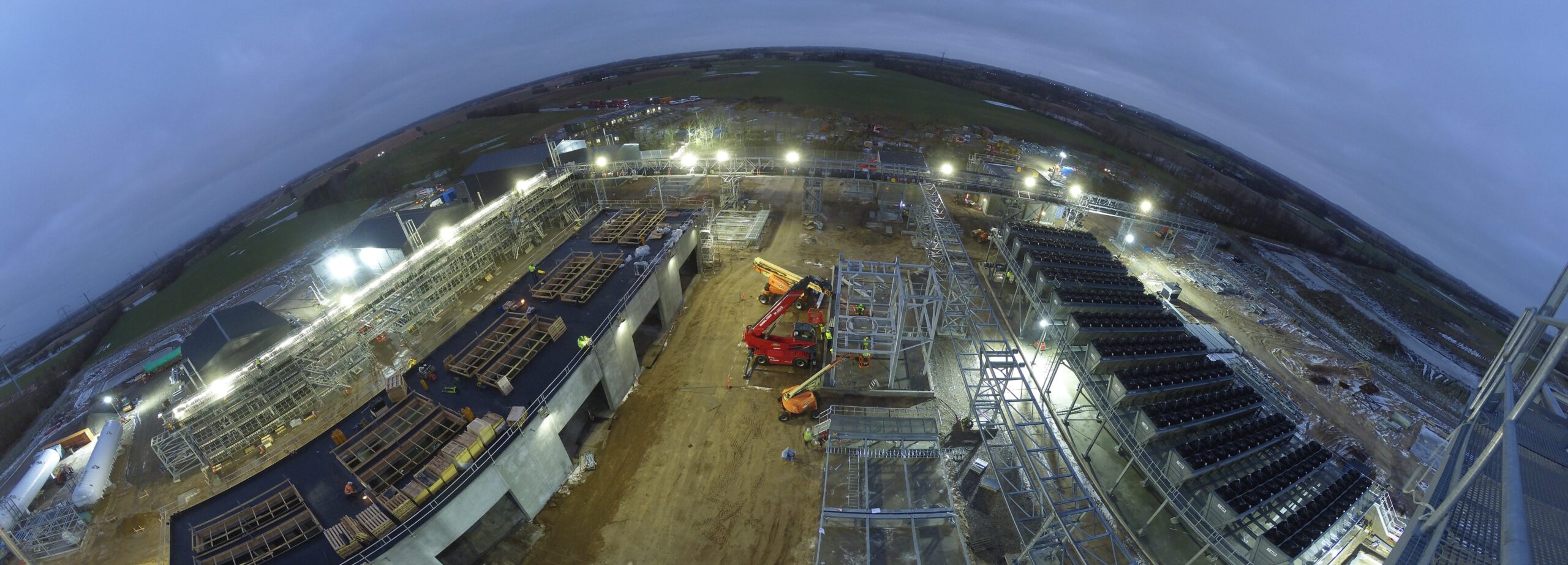 Time-lapse-bild från Danmarks första PtX-anläggning i Kassø i Söderjylland