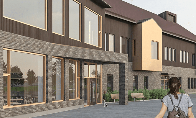 Eriksboskolan i Angered ved Göteborg opføres af Hedin Construction