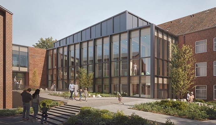 Hedehusene Skole opføres af Høje Taastrup Kommune (Arkitekt Sweco)