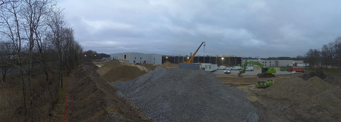 Lagerudvidelse hos Dan Cake i Give foretaget af KT Erhvervsbyg