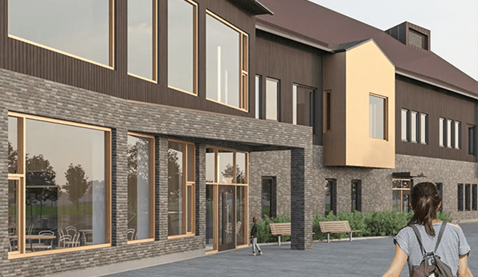 Eriksboskolan i Angered ved Göteborg opføres af Hedin Construction