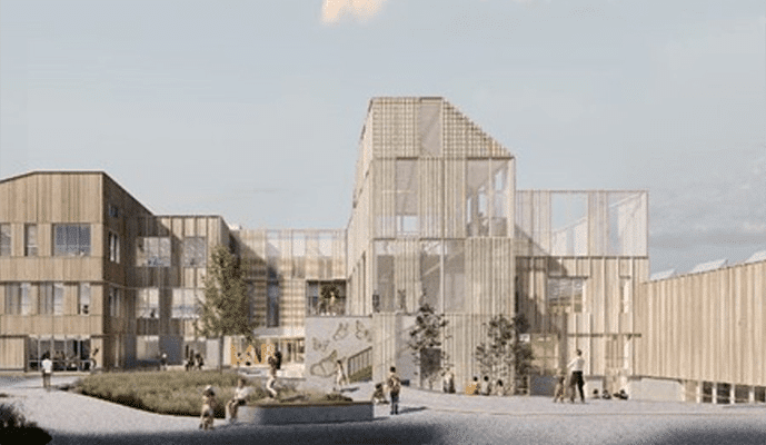 CC Contrcator opfører Ravnsbakkeskolen i Aarhus forstaden NYE