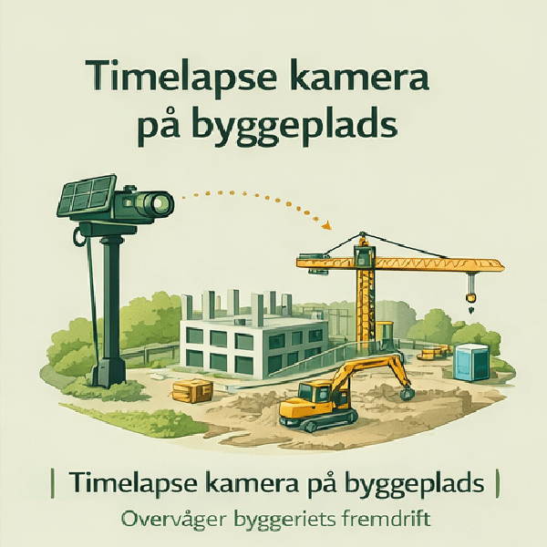Time-lapse-kamera på byggarbetsplatsen