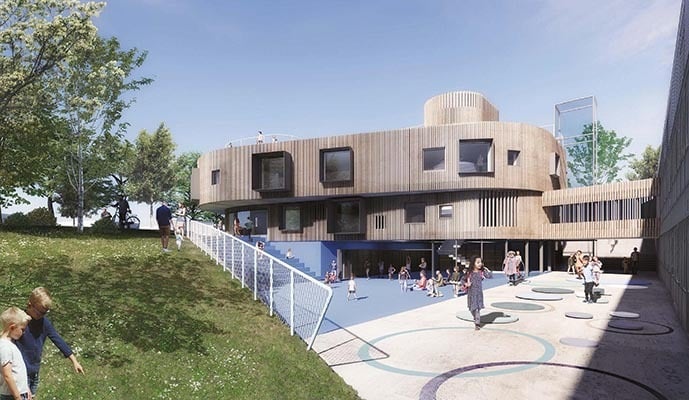 Valhøj Skole Renovering og tilbygning Rødovre Kommune